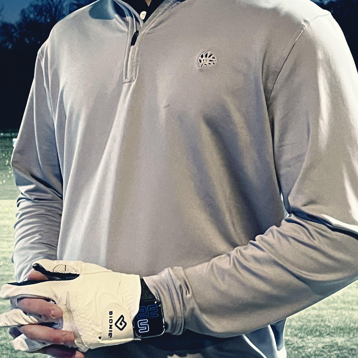 Solid Gray Performance Q-Zip
