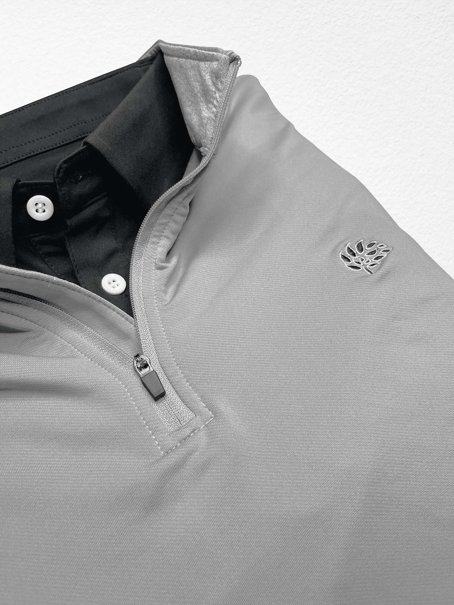 Solid Gray Performance Q-Zip