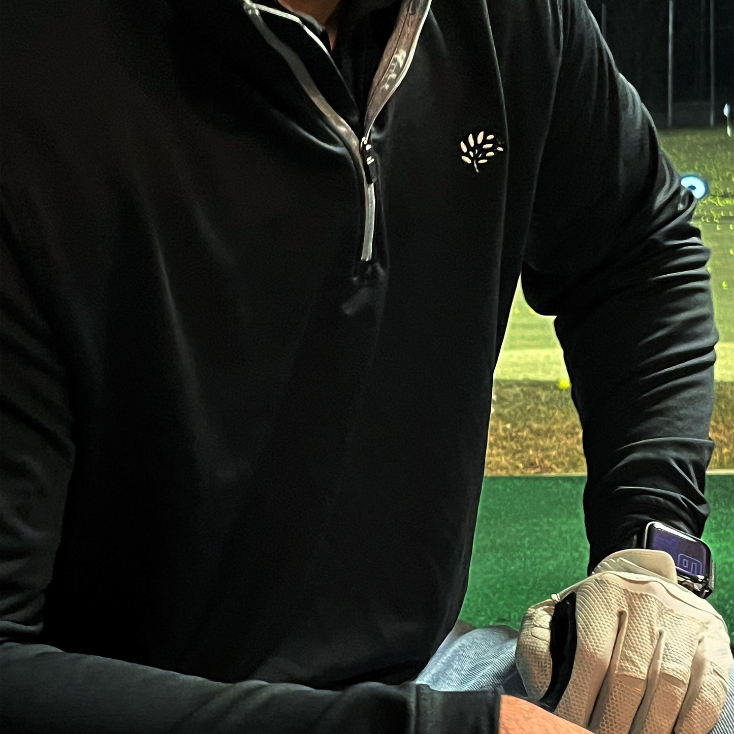 Heathered Black Performance Q-Zip