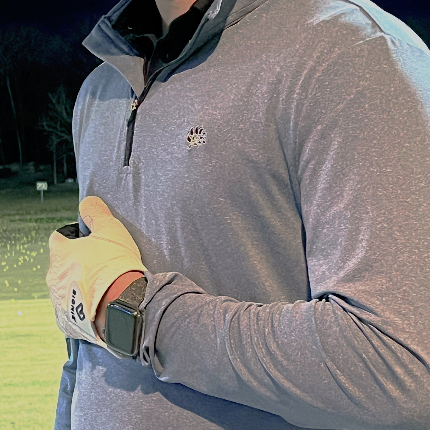 Grainy Blue Athletic Q-Zip