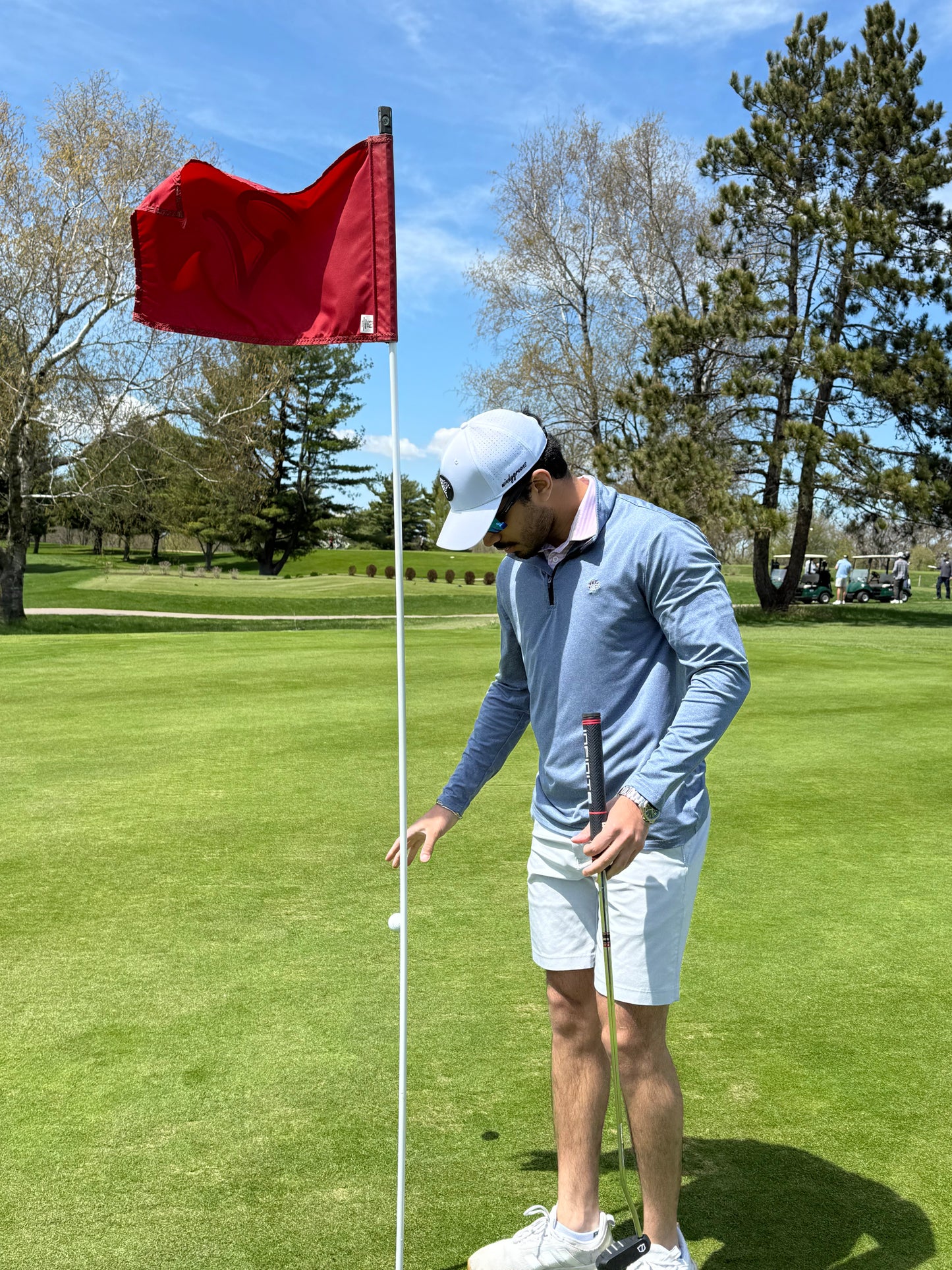 Grainy Blue Athletic Q-Zip